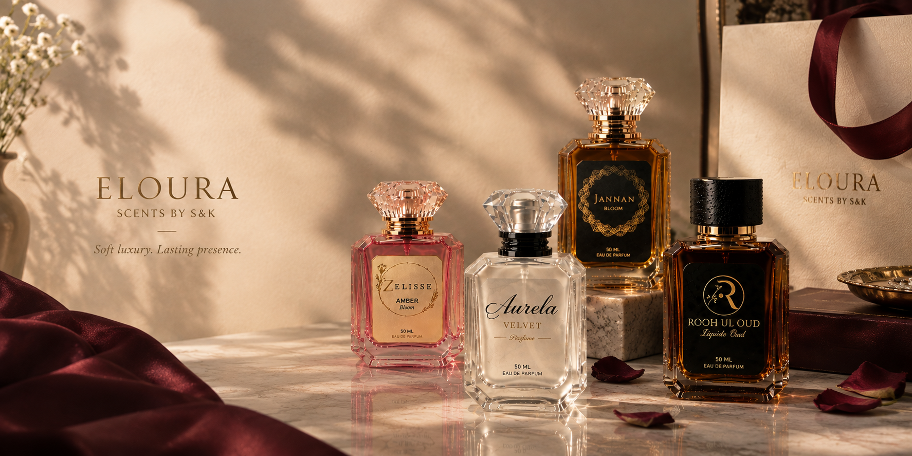 Eloura Scents by S&K — Soft luxury. Lasting presence.
